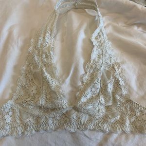 FREE PEOPLE lace halter bralette size xs NWOT